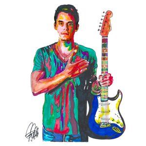 John Mayer Singer Guitar Rock Blues Music Poster Print Wall Art 18x24